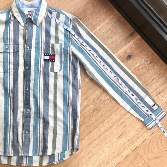 NWOT TOMMY JEANS COTTON STRIPE SHIRT - S - Picture 12 of 13